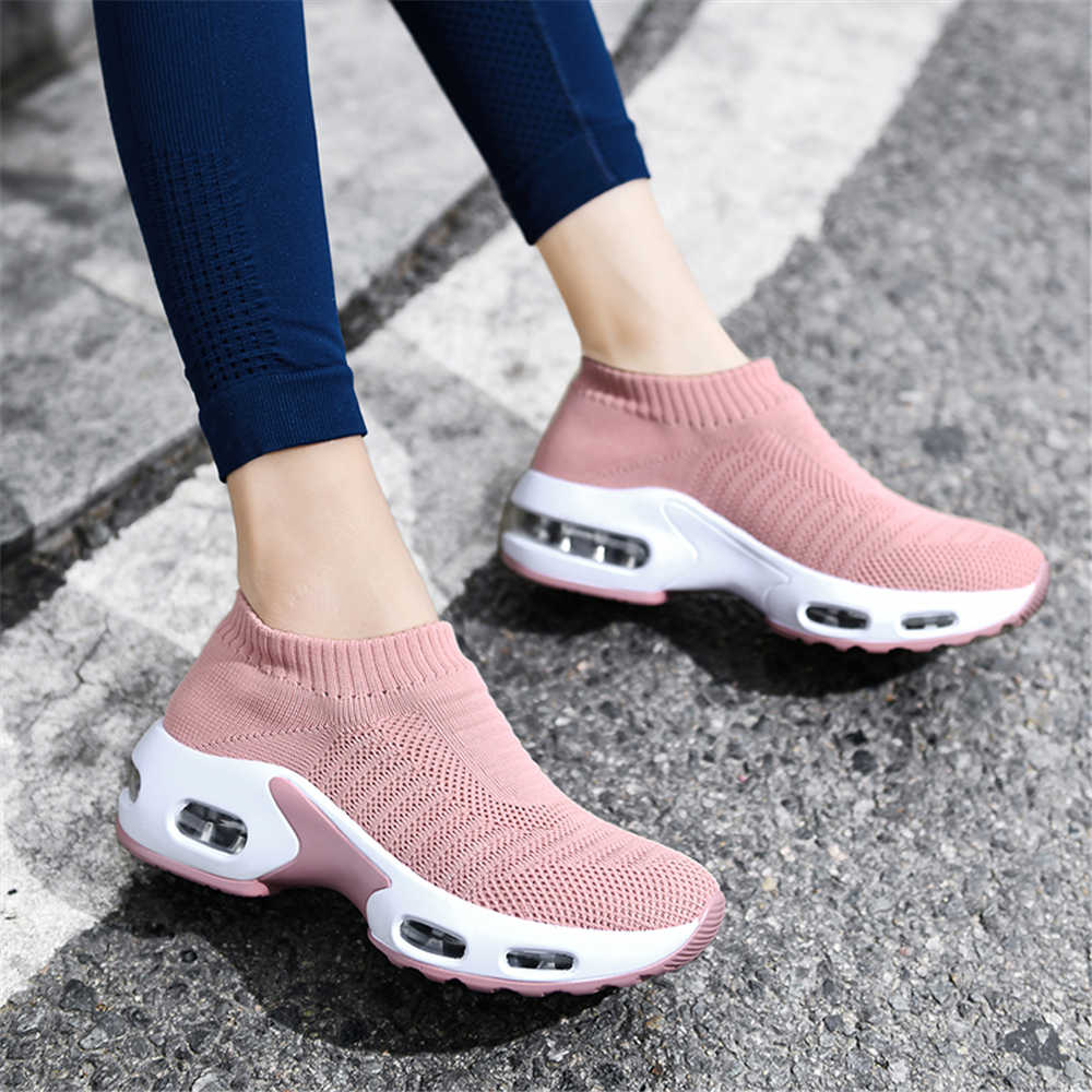 Women Shoes Running - ビッグサイズ番号 38 女性のヒールブーツ靴ヒール女性ランニングスポーツシューズスニーカー陸上競技トレンド製品