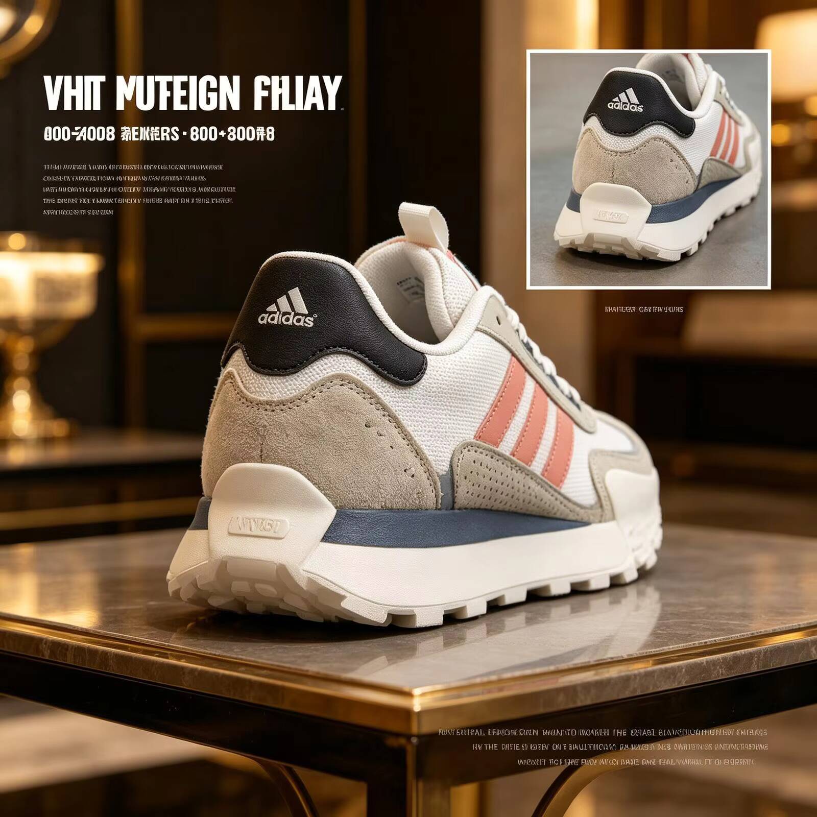 Women'S Shoes Pink Adidas - 新しいアディダス女性ベージュピンクカラーブロックスエードメッシュレトロガムソールコンフォートウォーキングスニーカーIF1788