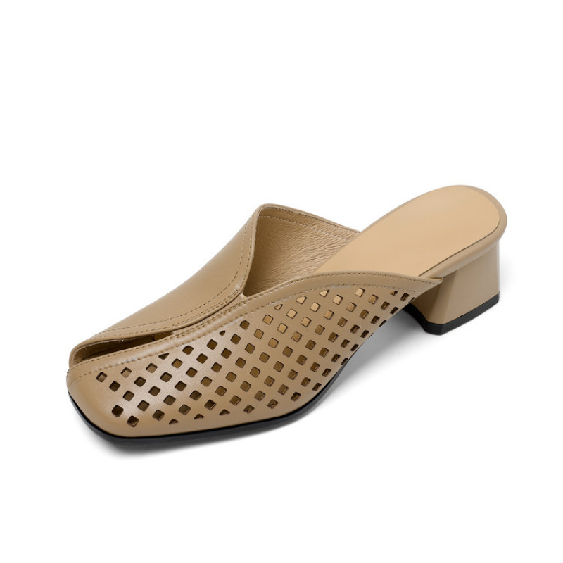 Women'S Shoes In Wide Width - ヒールスリッパ 厚いヒール スリッポン 大きいサイズ 女性用ワイド幅シューズ オープントゥ