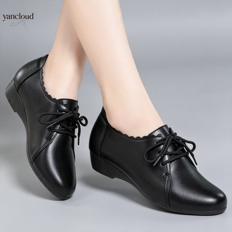 Oxford Lace Up Women - プラスサイズ 35-43 オールマッチ 快適なオックスフォードシューズ レディース フラットシューズ