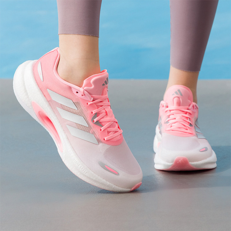 Women'S Shoes Pink Adidas - アディダス グラデーション ピンク ホワイト クッション ランニング