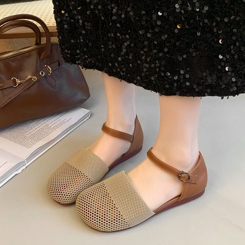 Women Shoes Sandals - 2025年春夏新作 レディース メッシュサンダル ファッション フラット ローヒール