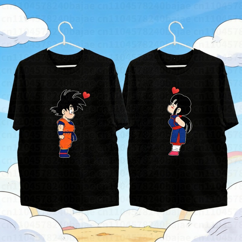 Women'S Shoes In The 90S - 悟空とミルクチチのカップルTシャツ ドラゴンボールZ アニメファンへのプレゼント 彼女/彼へ 90年代 メンズ