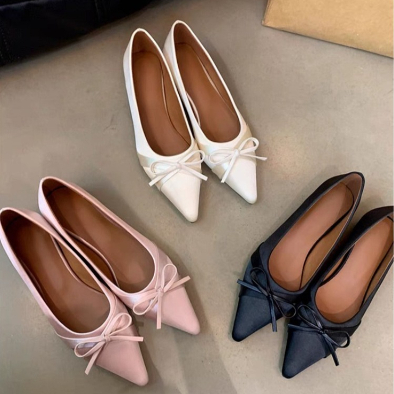Women Shoes Sandals - 夏の新作シフォンファッション、甘いリボン付きカジュアルフラットサンダル（女性用）、快適なスリッポンシューズ、アウトドアウェア2026