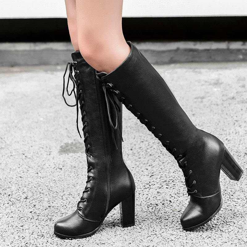 Sock Boot Women - レディースブーツ 厚いハイヒール 冬の新製品 ヨーロッパとアメリカの女性用ブーツ スエードナイトブーツ オートバイブーツ