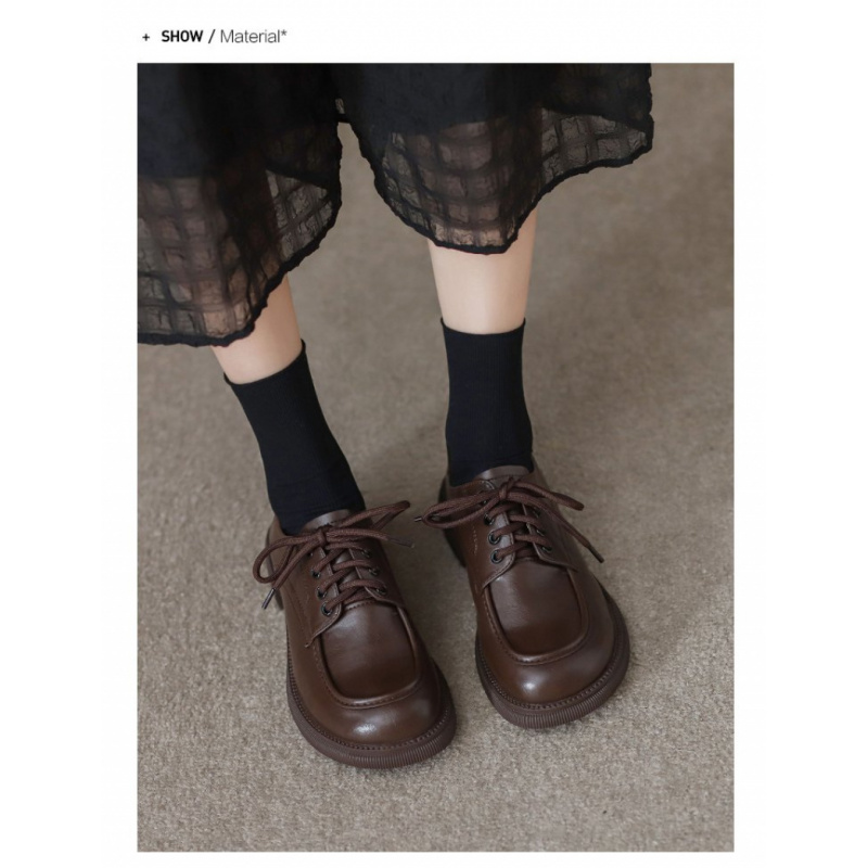 Oxford Lace Up Women - 2026年春秋 レースアップローファー＆スリッポンオックスフォードシューズ、レトロブリティッシュスタイルローヒールパンプス（通勤用）