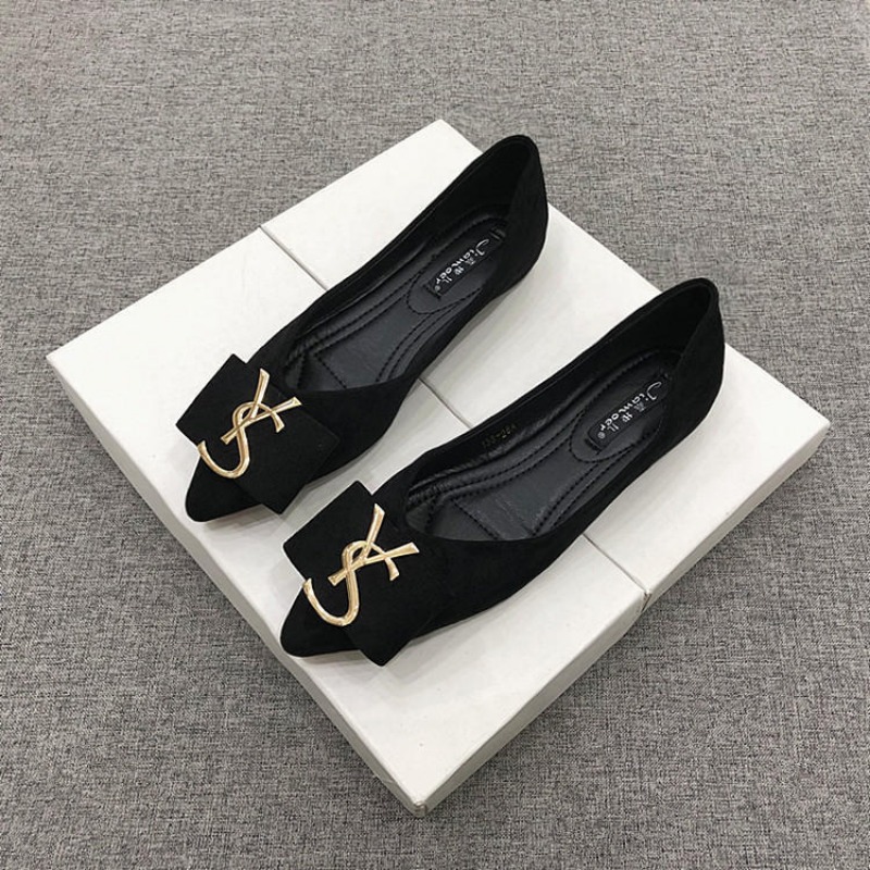 2023 新韓国語バージョンのメタルバックルデザインスエード - Women Shoes Ysl のレビューと価格