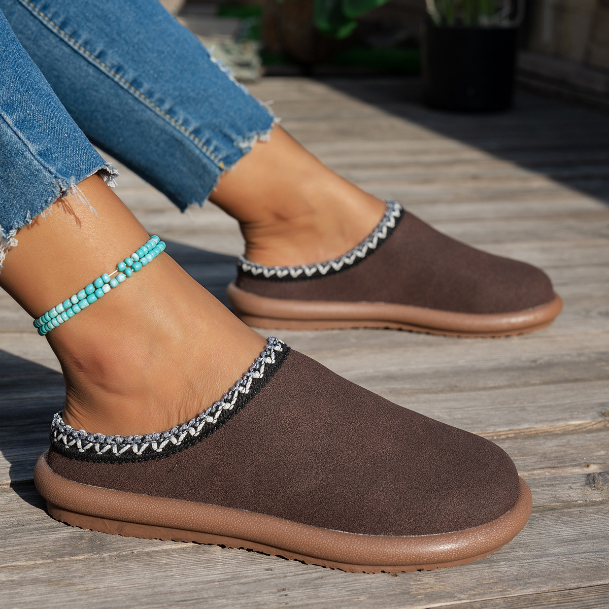 レディース 2025 刺繍入りスリッパ エスニックスタイル  - Women'S Shoes In Wide Width のレビューと価格