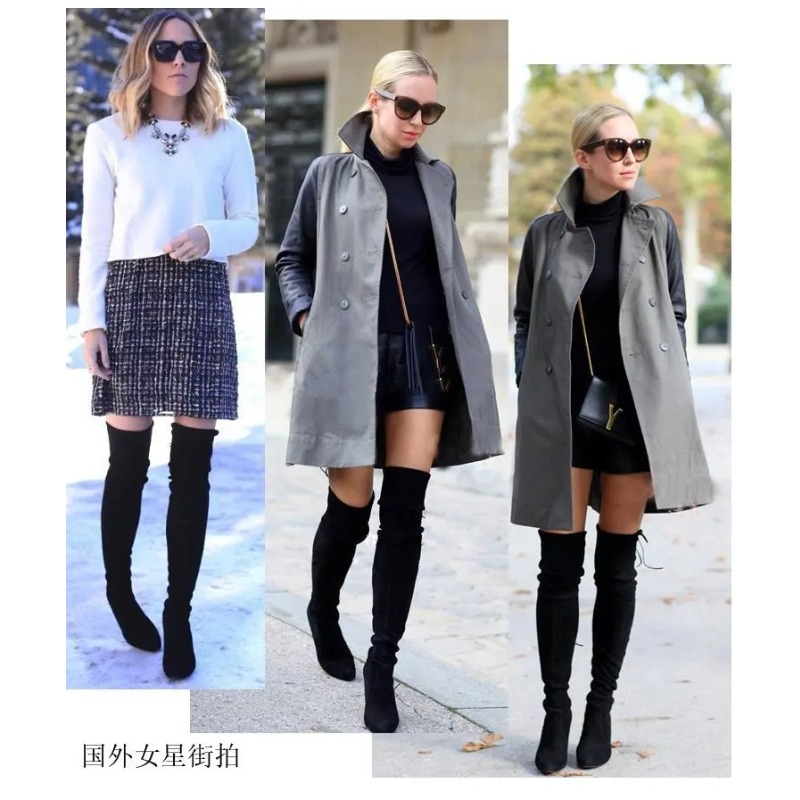 新しい欧米スタイルのプラスサイズニーハイブーツ、ハイヒール、 - Sock Boot Women のレビューと価格