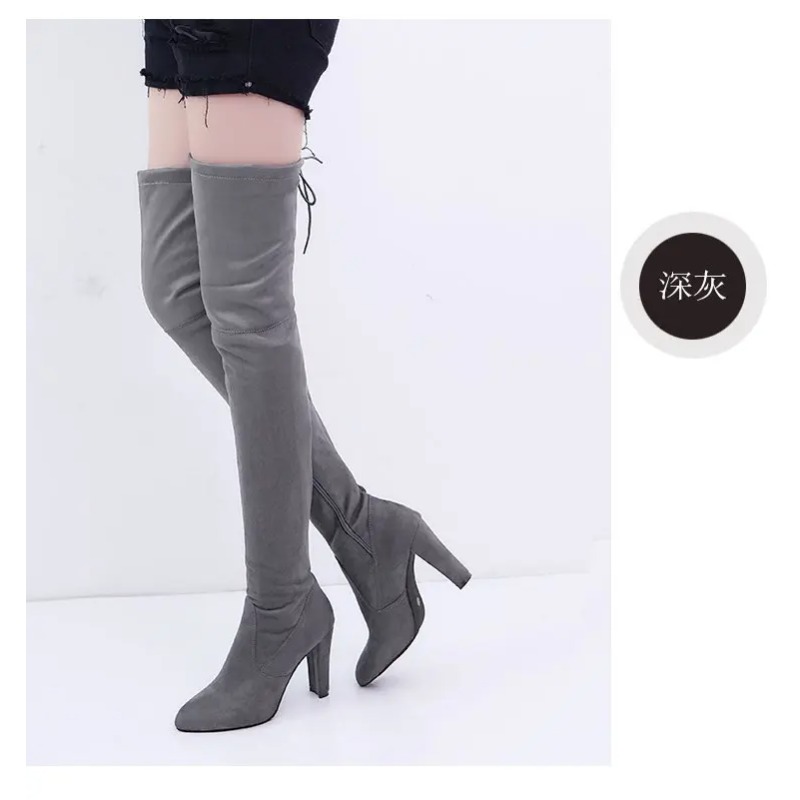 新しい欧米スタイルのプラスサイズニーハイブーツ、ハイヒール、 - Sock Boot Women のレビューと価格
