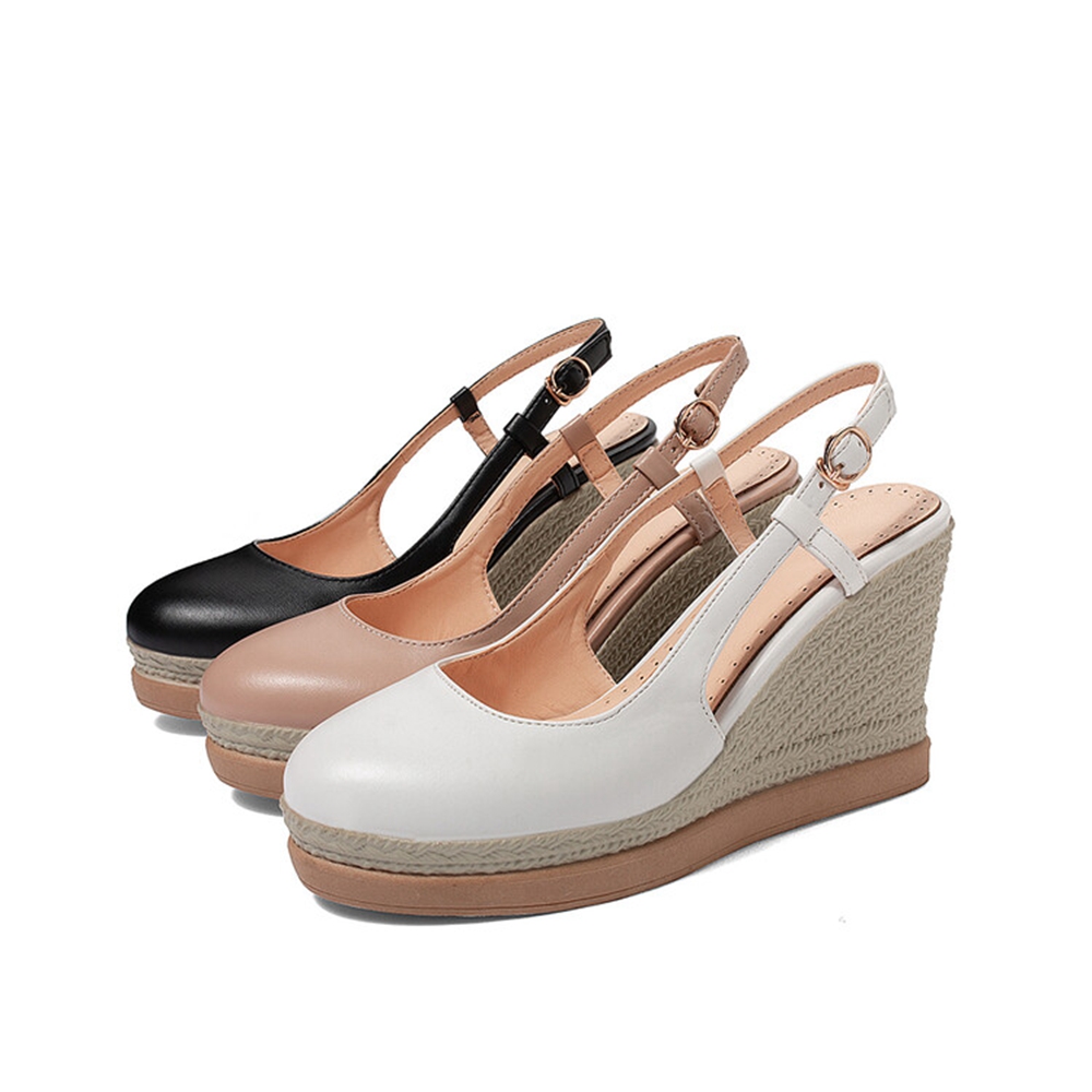 レディース T ストラップ ウェッジ サンダル ブラック ホ - Espadrille Wedge Shoes のレビューと価格