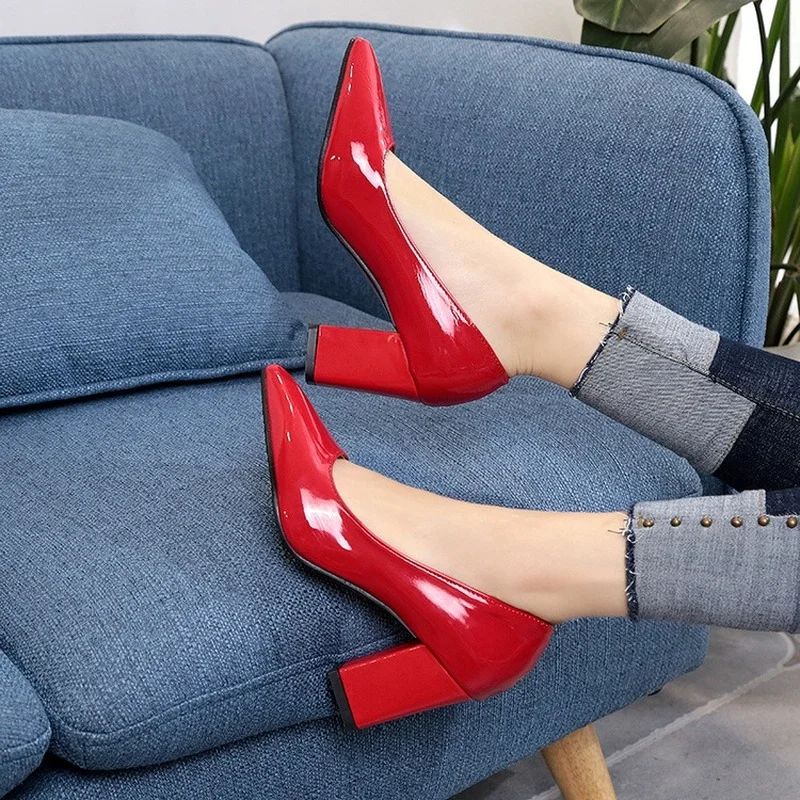 ハイヒールの靴の女性 2024 尖った浅い口の靴女性の厚いか - Women Shoes Ysl のレビューと価格
