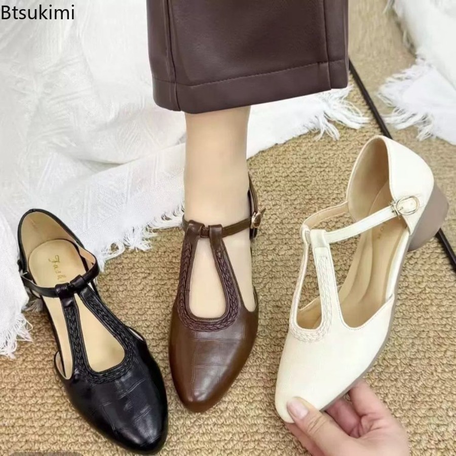 新しい夏の女性のレトロな中空アウトパンプスファッションレザー - Women Shoes Sandals のレビューと価格