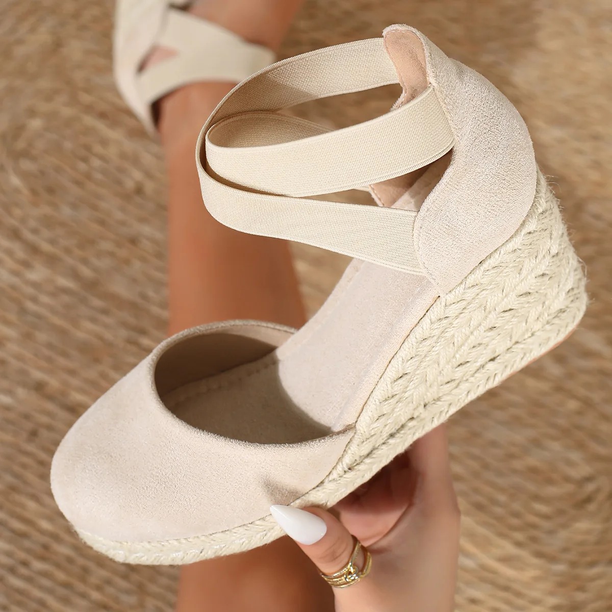 カバートゥ レディース エスパドリーユ ウェッジ サンダル  - Espadrille Wedge Shoes のレビューと価格