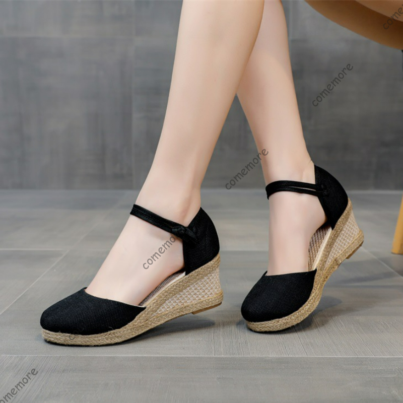 Comemore サンダルハイヒール夏の靴 2025 新しい - Espadrille Wedge Shoes のレビューと価格