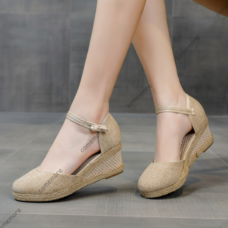 Comemore サンダルハイヒール夏の靴 2025 新しい - Espadrille Wedge Shoes のレビューと価格