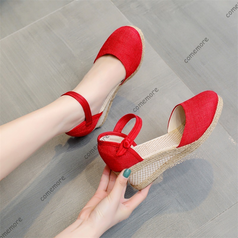Comemore サンダルハイヒール夏の靴 2025 新しい - Espadrille Wedge Shoes のレビューと価格