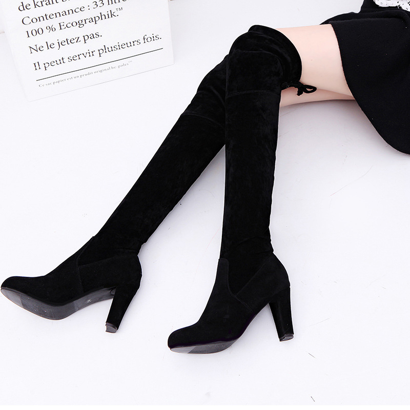 レディースストレッチニーハイブーツ、スリッポンプラットフォー - Sock Boot Women のレビューと価格