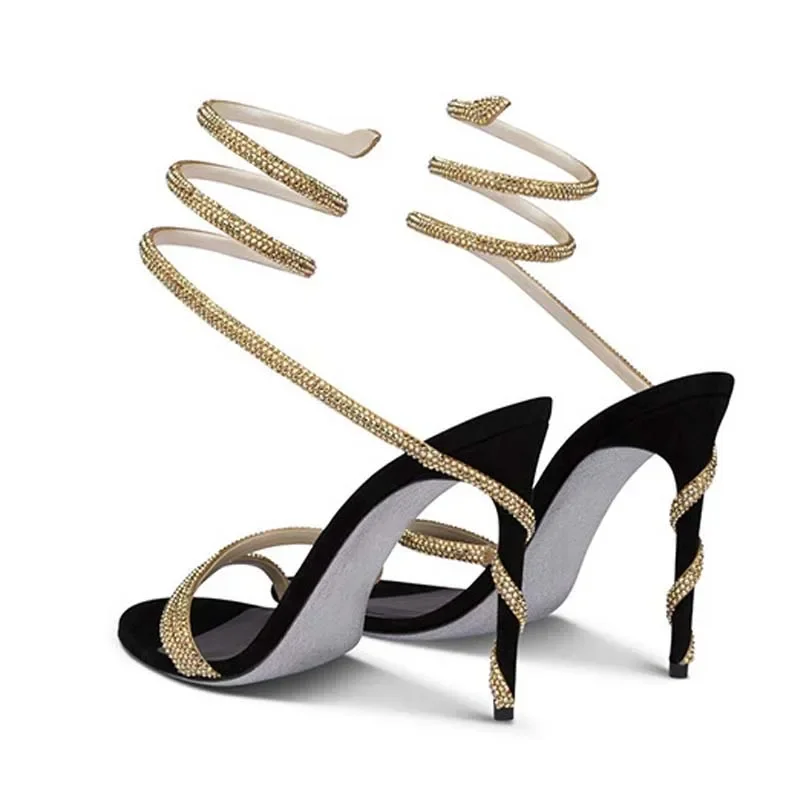 Eilyken-女性用クリスタルスチレットハイヒール,ストリ - Platform Mule Heel のレビューと価格
