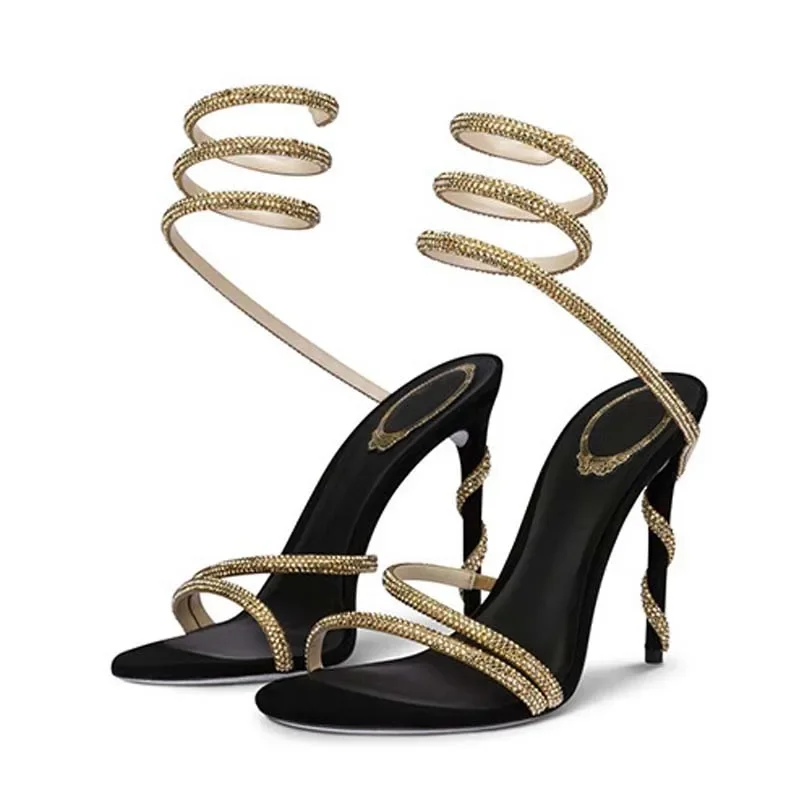 Eilyken-女性用クリスタルスチレットハイヒール,ストリ - Platform Mule Heel のレビューと価格