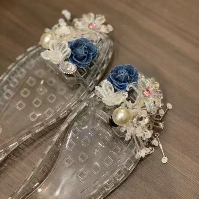デザイナーシューズグラマー PVC 透明宝石デザインサンダル - Women Shoes Sandals のレビューと価格