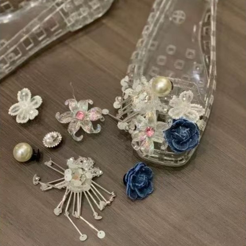 デザイナーシューズグラマー PVC 透明宝石デザインサンダル - Women Shoes Sandals のレビューと価格