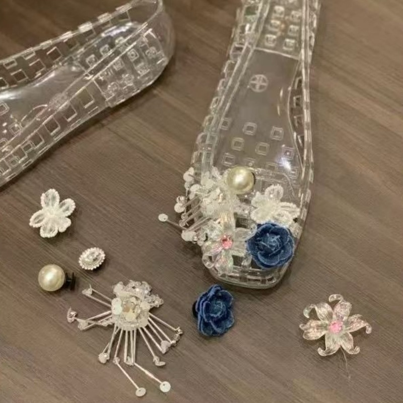 デザイナーシューズグラマー PVC 透明宝石デザインサンダル - Women Shoes Sandals のレビューと価格