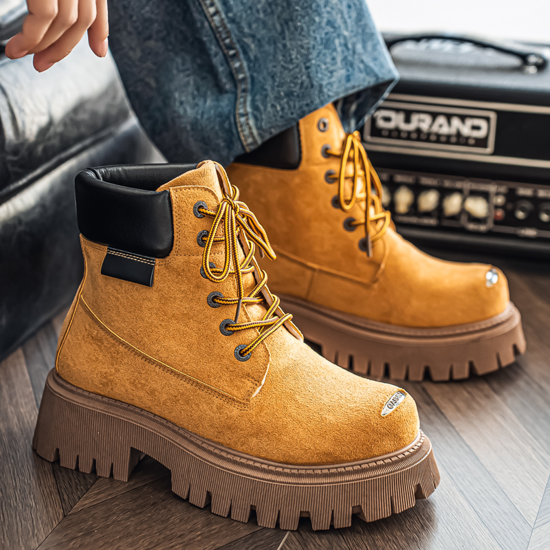 クラシックハイトップブーツアウトドアレザーメンズカジュアルア - Suede Ankle Boot のレビューと価格