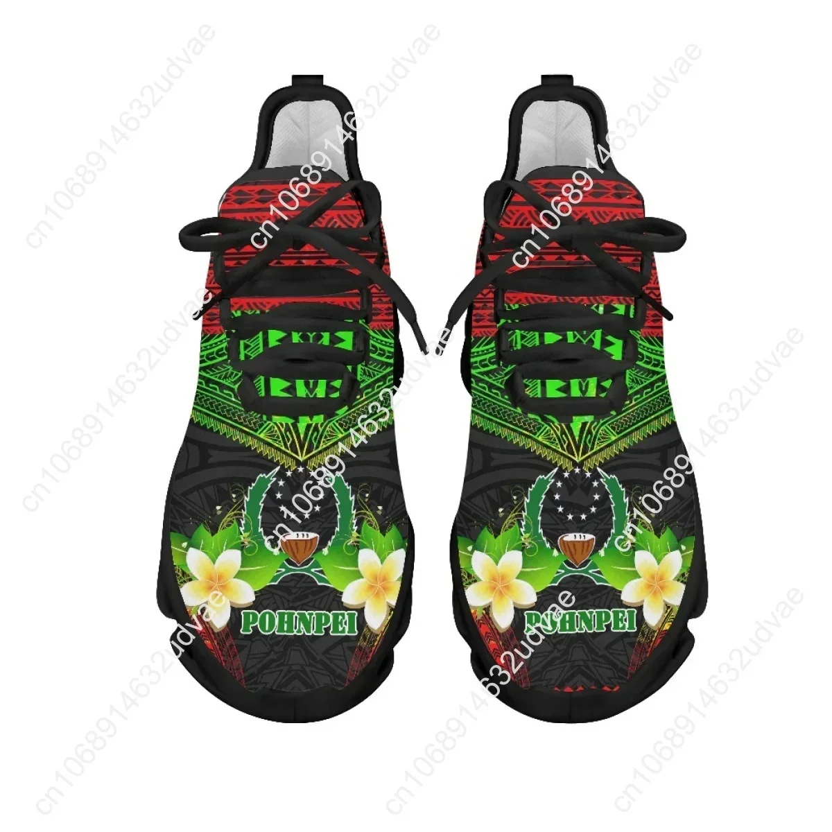 ポリネシアポンペイプルメリアデザインレディースクッションメッ - Women Shoes Running のレビューと価格