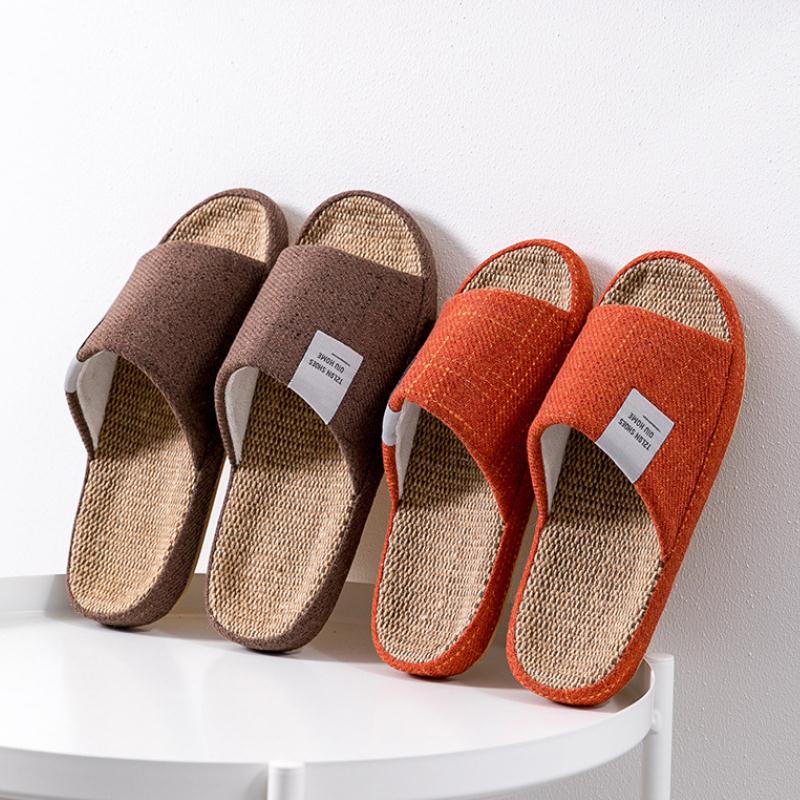 メンズ通気性リネンスリッパ、四季対応室内静音、滑り止め寝室用 - Women Shoes Sandals のレビューと価格