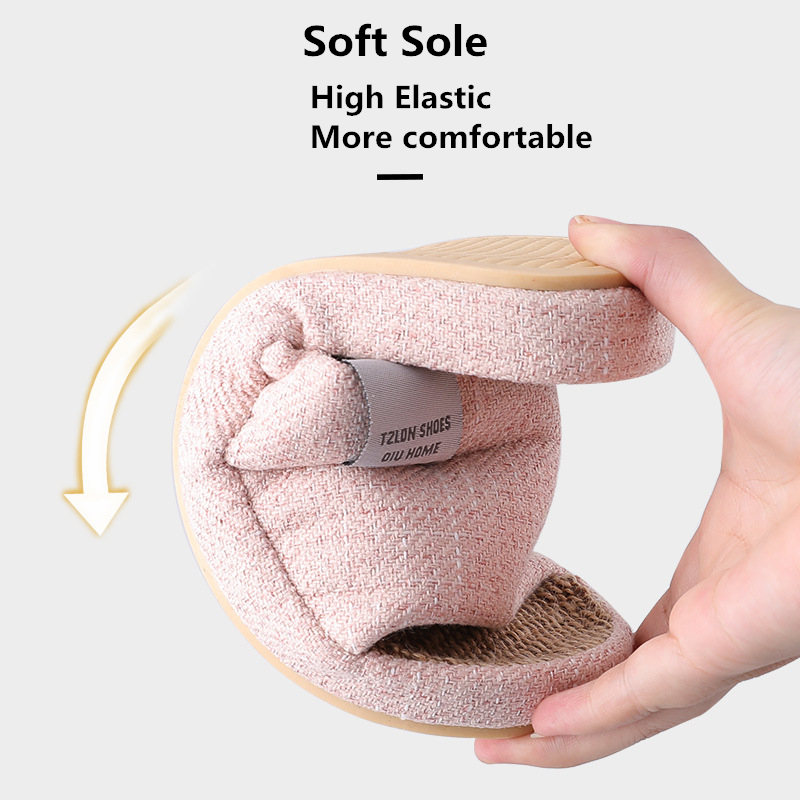 メンズ通気性リネンスリッパ、四季対応室内静音、滑り止め寝室用 - Women Shoes Sandals のレビューと価格