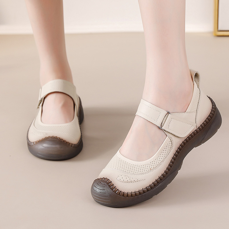 新しい 90 年代レトロレッドメリージェーンフラット女性本革 - Women'S Shoes In The 90S のレビューと価格