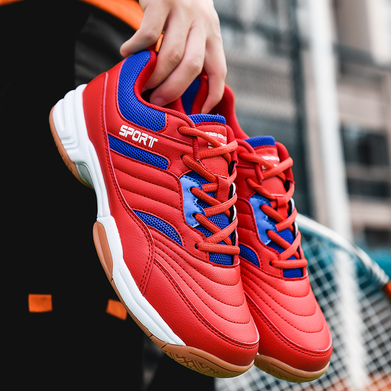 男女兼用 ローカット レースアップ 厚底 耐衝撃性 卓球 バ - Women'S Shoes Volleyball のレビューと価格