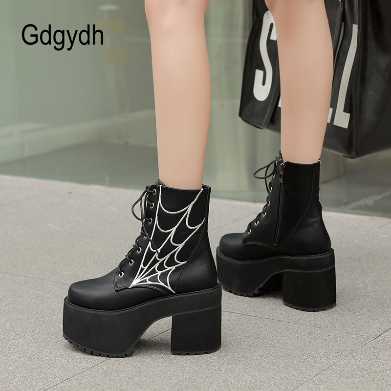 Gdgydh-女性のためのゴシックスタイルのブーツ,90年代 - Women'S Shoes In The 90S のレビューと価格