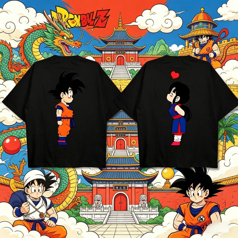 2026 ドラゴンボールZ 孫悟空＆チチ カップルTシャツ  - Women'S Shoes In The 90S のレビューと価格