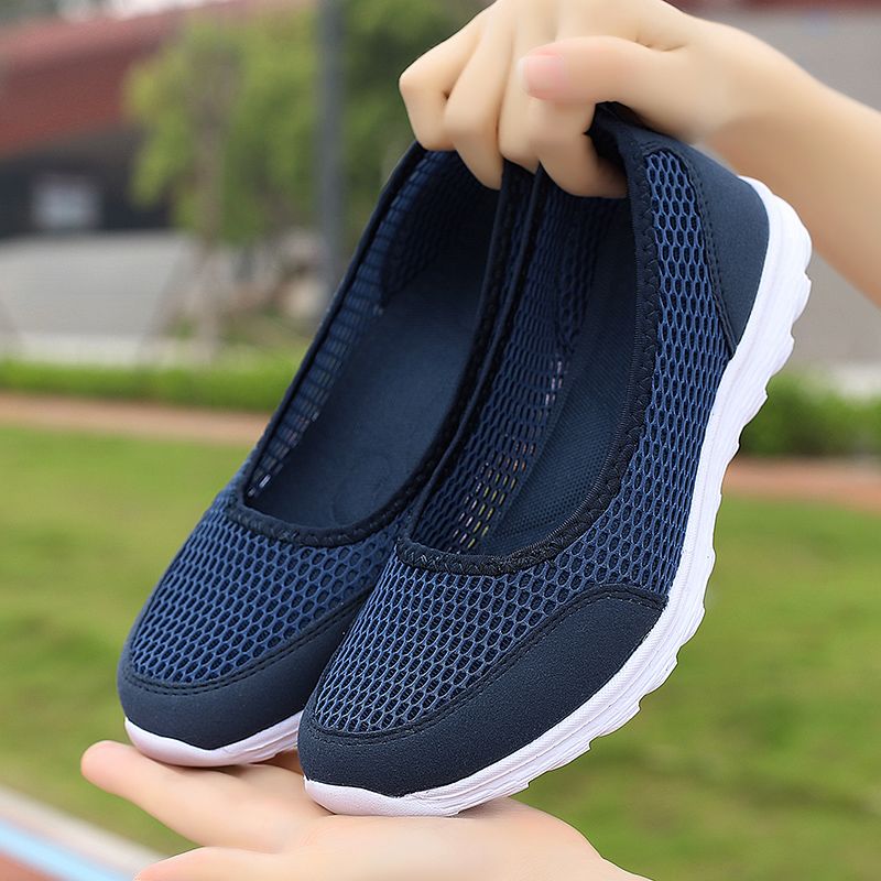 メンズ布靴 春用 幅広 スリッポン メッシュ ウォーキングシ - Women'S Shoes In Wide Width のレビューと価格