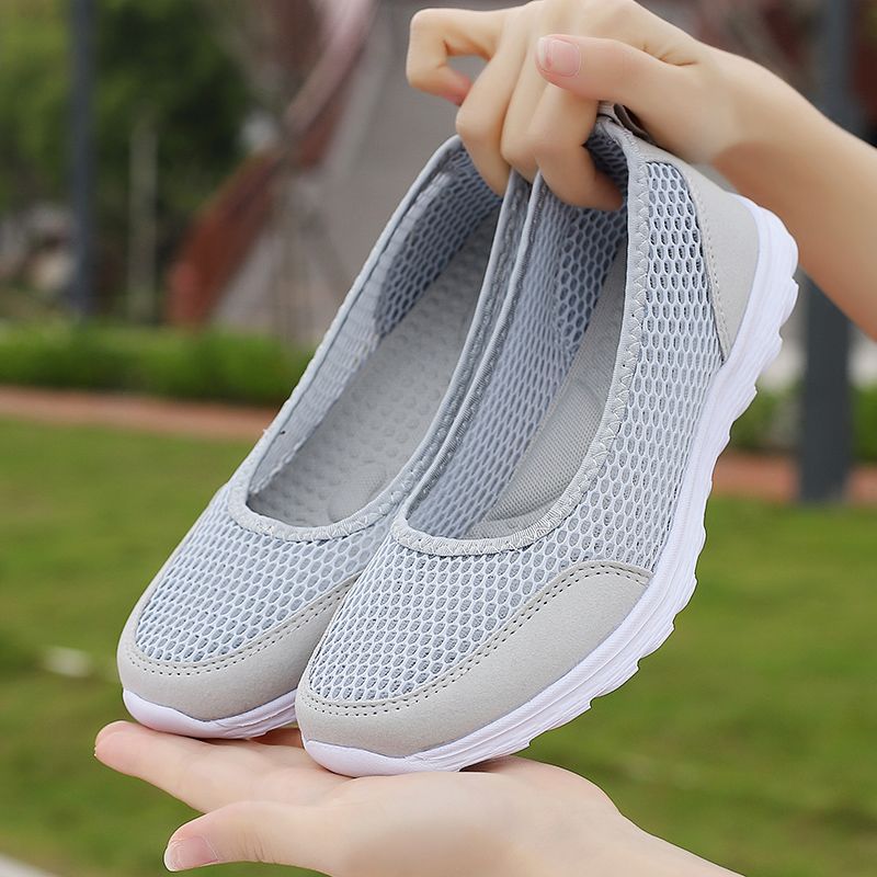 メンズ布靴 春用 幅広 スリッポン メッシュ ウォーキングシ - Women'S Shoes In Wide Width のレビューと価格