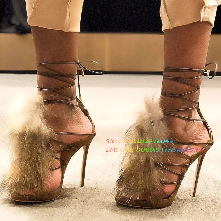 女性のための毛皮の装飾が施されたハイヒールのブーツ,セクシー - Suede Ankle Boot のレビューと価格