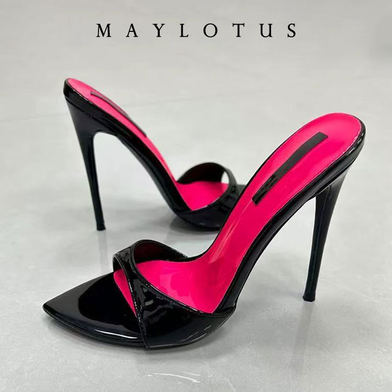 サイズ 35-46 パッチワーク スティレットヒール スリッ - Women Shoes Ysl のレビューと価格