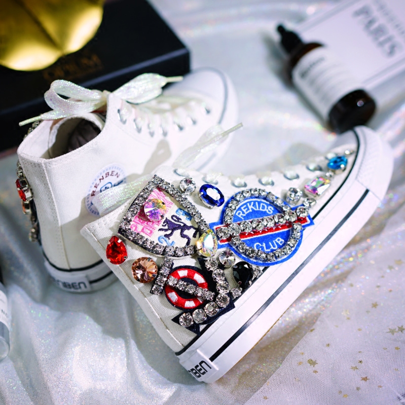 女性用キャンバスシューズ,手作りスニーカー,フラットソール, - Women Shoes Ysl のレビューと価格