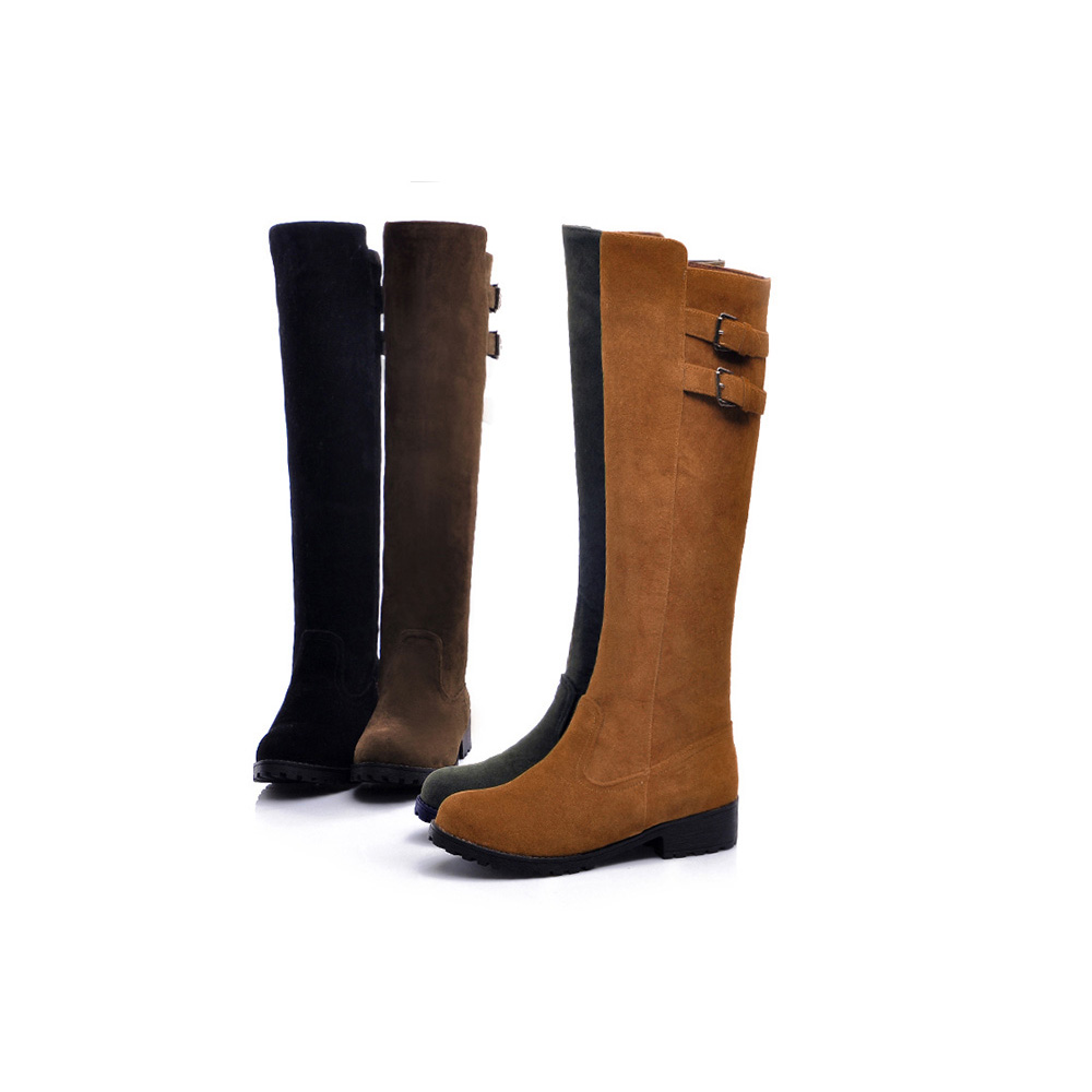 新品冬ファッションアーミーグリーンイエロー女性ニーハイブーツ - Women'S Shoes Yellow のレビューと価格