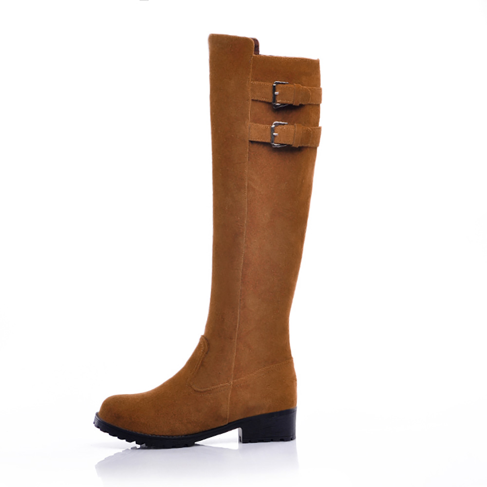 新品冬ファッションアーミーグリーンイエロー女性ニーハイブーツ - Women'S Shoes Yellow のレビューと価格