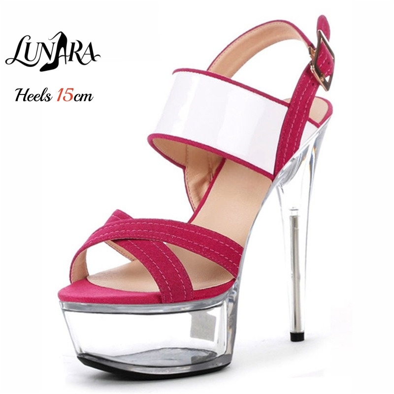 15cm/6インチ クリアプラットフォーム スティレットサン - Platform Mule Heel のレビューと価格