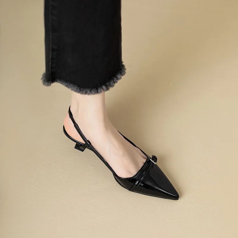 2024 新しい夏のフレンチワインレッドポインテッドパテント - Women Shoes Ysl のレビューと価格
