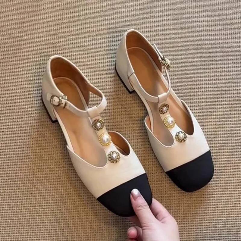 女性スクエアトゥヒールサンダル夏の靴ファッション新人デザイナ - Women Shoes Sandals のレビューと価格