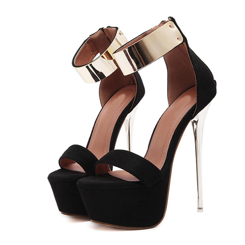 Liyke ファッションデザイン金属足首カバーストラップ女性 - Women Shoes Ysl のレビューと価格