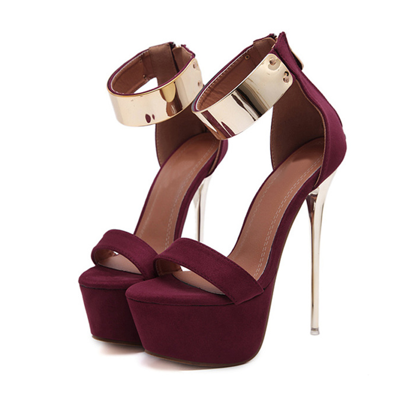 Liyke ファッションデザイン金属足首カバーストラップ女性 - Women Shoes Ysl のレビューと価格