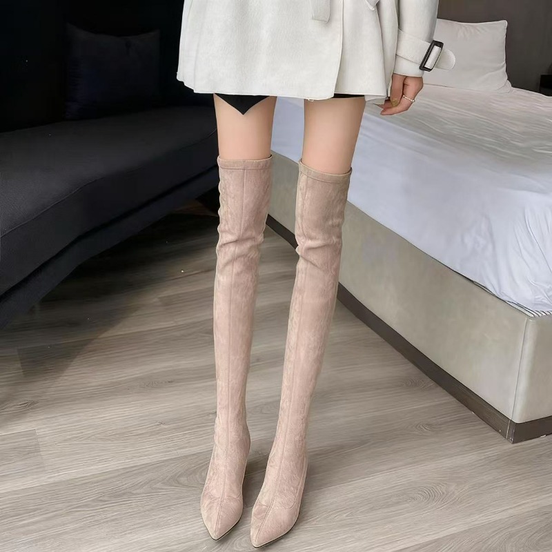 セクシーなレディースブーツ、ポインテッドトゥ、ニーハイブーツ - Sock Boot Women のレビューと価格