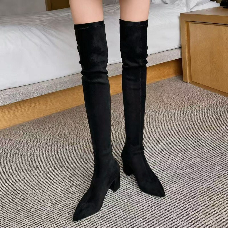 セクシーなレディースブーツ、ポインテッドトゥ、ニーハイブーツ - Sock Boot Women のレビューと価格