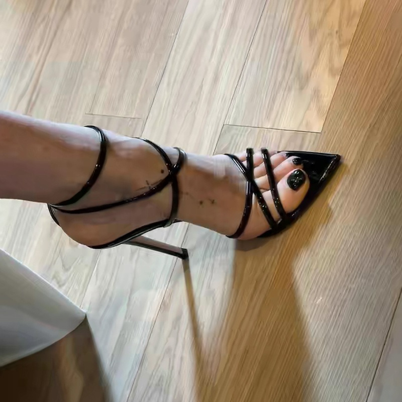 女性のサンダルポインテッドトゥハイヒールクロスワンストラップ - Platform Mule Heel のレビューと価格